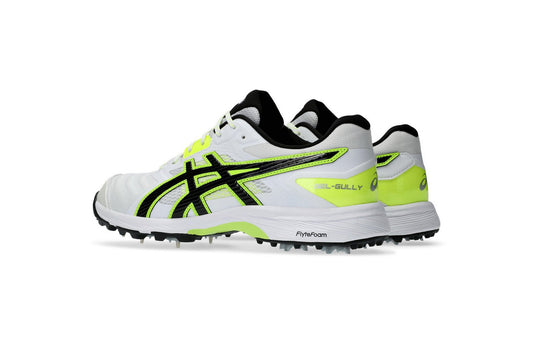 Asics Gel - Gully 7 White Yellow Cricket Spikes