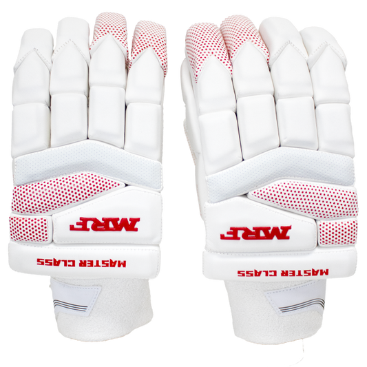 MRF Master Class Batting Gloves - White - Adult RH