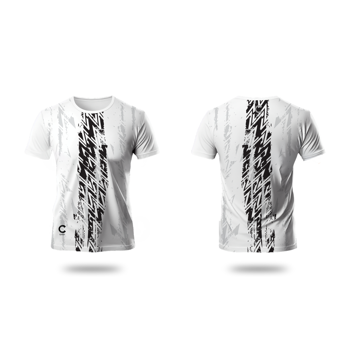 Champ Training T- Shirt - Black and White Grunge