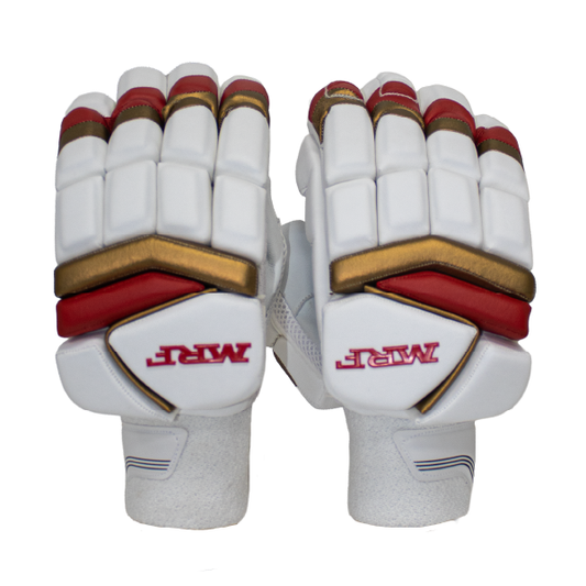 MRF Genius Kingdom Batting Gloves - Red Gold - Adult RH