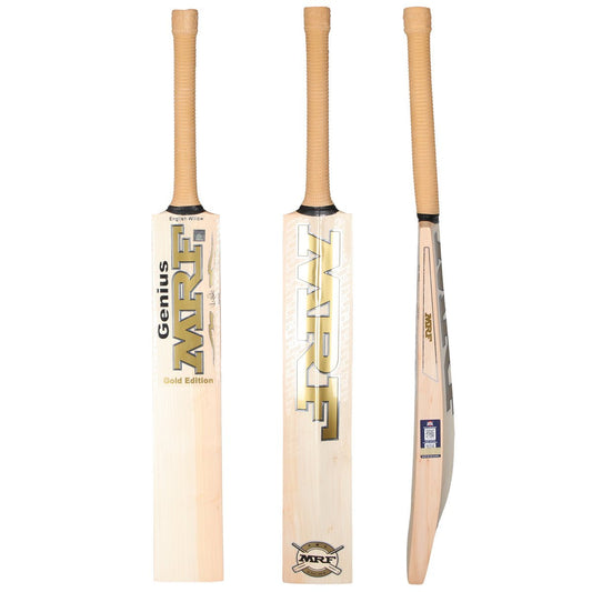 MRF Genius Gold EW Cricket Bat - SH + Free Genius Kingdom Batting Gloves MRH