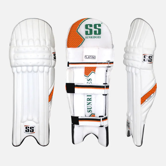 SS Platino Batting Pads 2026 -  Youth - Boys - Orange and White