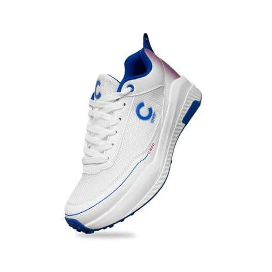 Champ C300 Rubber - Cricket Shoes - White and Blue