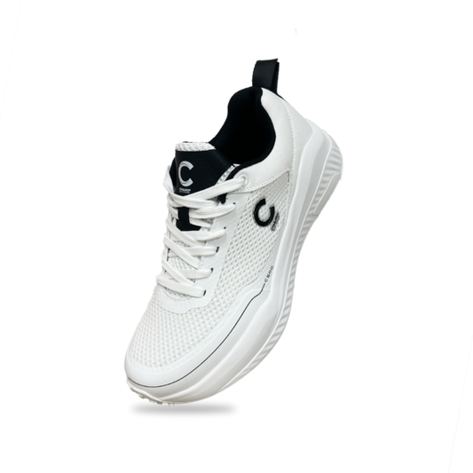 Champ C500 Rubber - Cricket/Hockey Shoes - White and Black