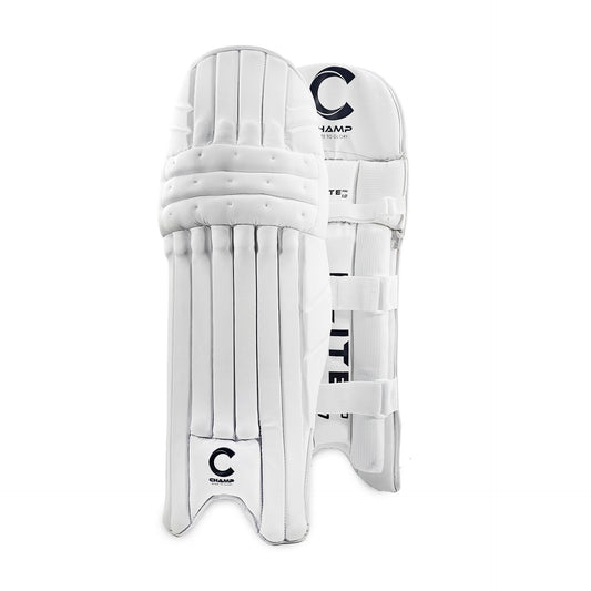 Champ Elite Pro 1.0 - Light Weight - Batting Leg Guard - Black And White