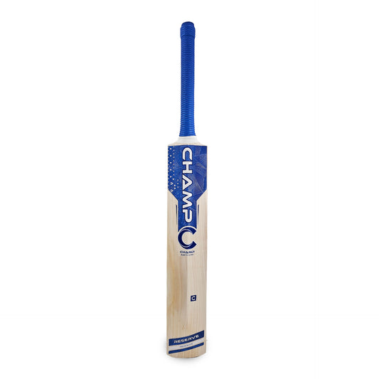 Champ Reserve English Willow Cricket Bat - Harrow - Aqua Blue