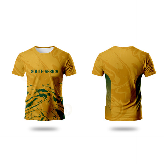 South African Supporters T - Shirt - Yellow and Green