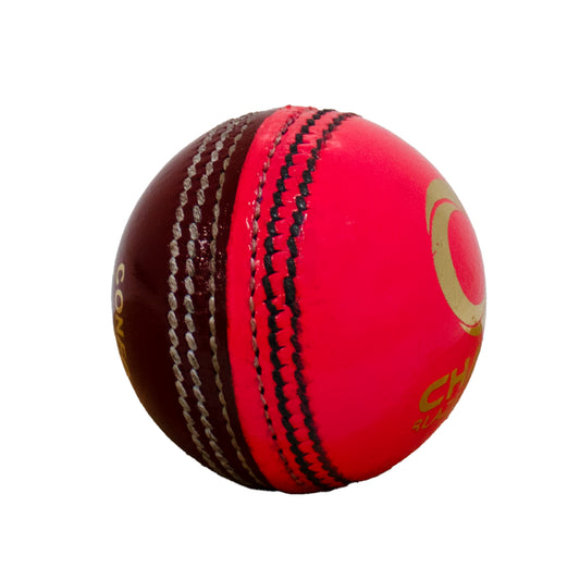 Champ Elite 3 star 135g Cricket Ball - 2pc Red and Pink