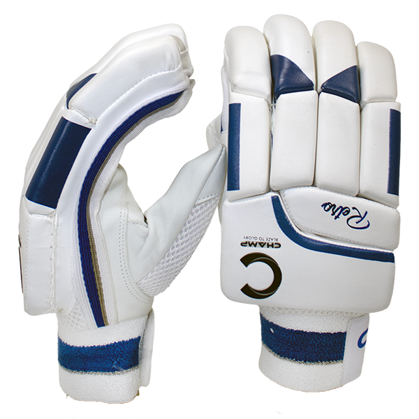 Champ Retro Batting Gloves Royal Blue and White - Junior - Youth - Adult