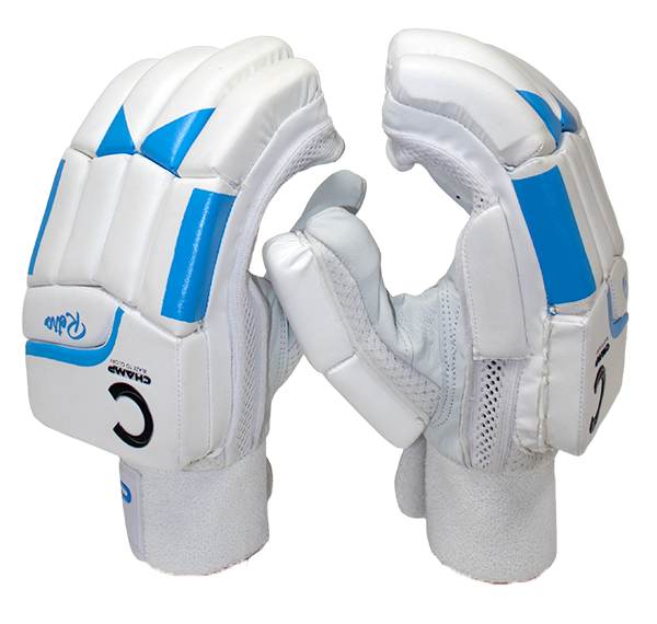 Champ Retro Batting Gloves Sky Blue and White - Junior - Youth - Adult