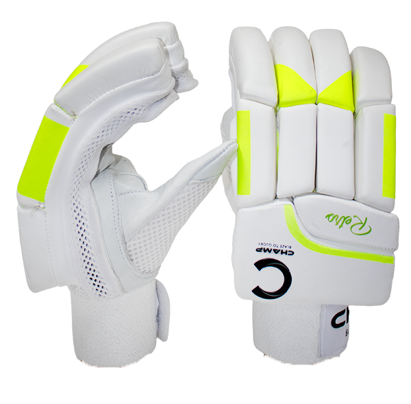 Champ Retro Batting Gloves Neon Yellow and White - Junior - Youth - Adult