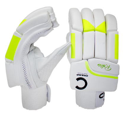 Champ Retro Batting Gloves Neon Yellow and White - Junior - Youth - Adult