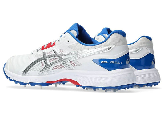 Asics Gel - Gully 7 White Pure Silver Cricket Spikes