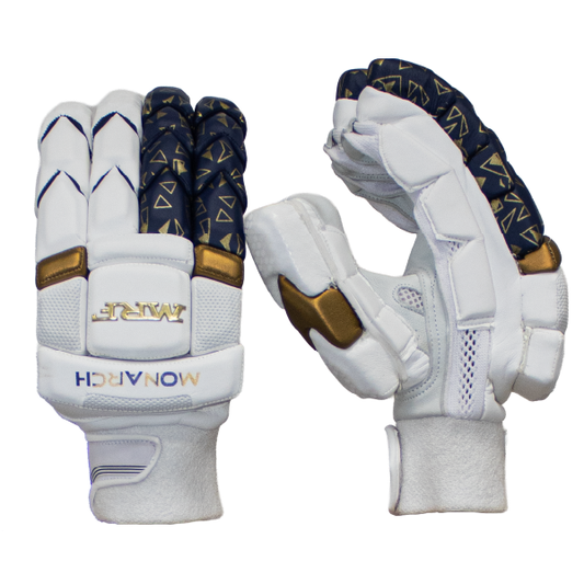 MRF Monarch Batting Gloves - Navy /Gold - Adult RH