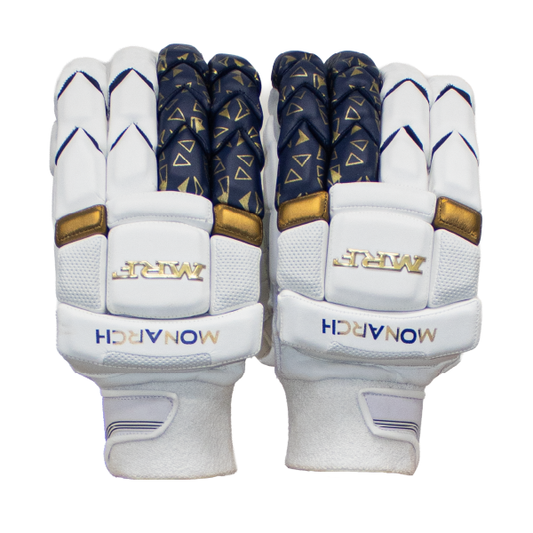 MRF Monarch Batting Gloves - Navy /Gold - Adult RH