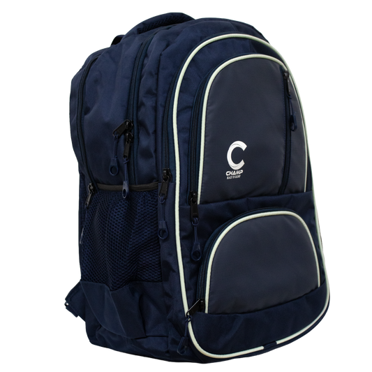 Champ Premium Backpack - Navy and White