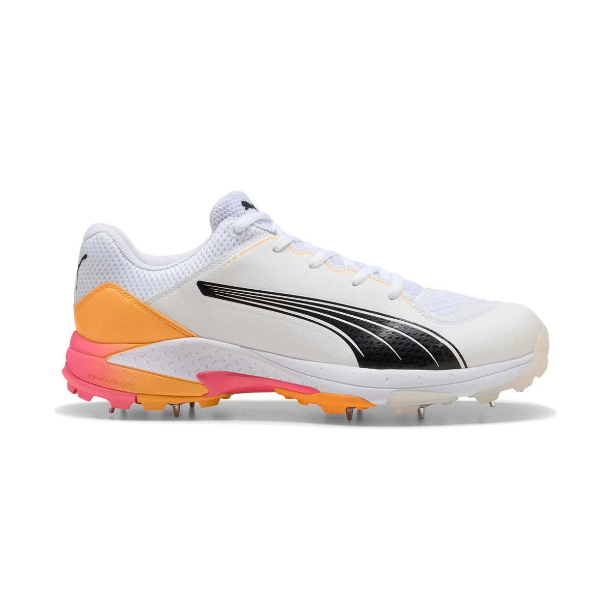 Puma Spike 24.1 White Black Sun Stream - Cricket Spikes