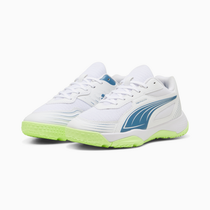 Puma Solarflash JR III Indoor/Court Shoes - White Blue Horizon
