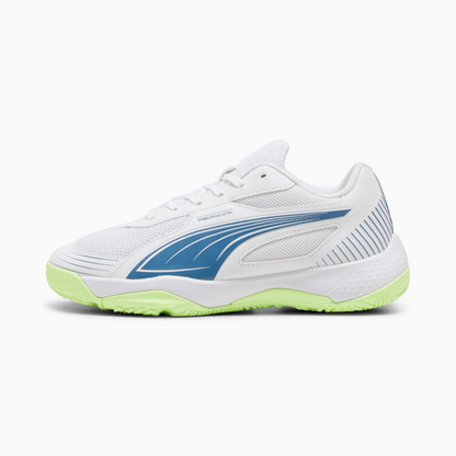 Puma Solarflash JR III Indoor/Court Shoes - White Blue Horizon