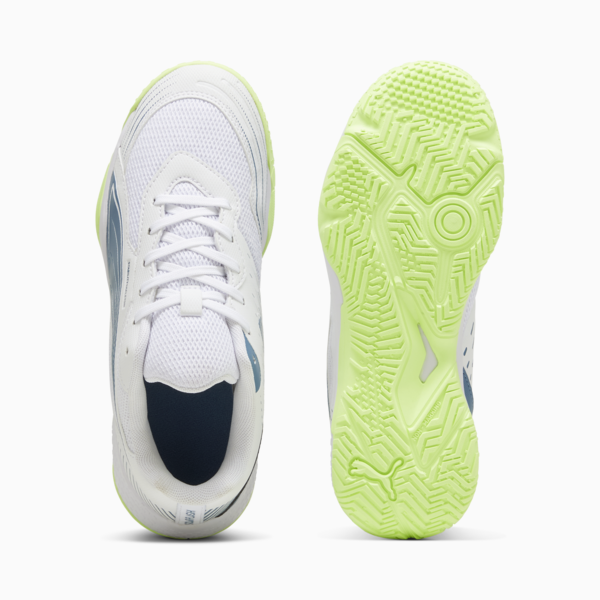 Puma Solarflash JR III Indoor/Court Shoes - White Blue Horizon