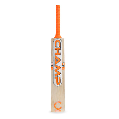 Champ Test Lite English Willow Cricket Bat - Size Harrow - Orange