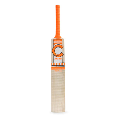 Champ Test Lite English Willow Cricket Bat - Size Harrow - Orange