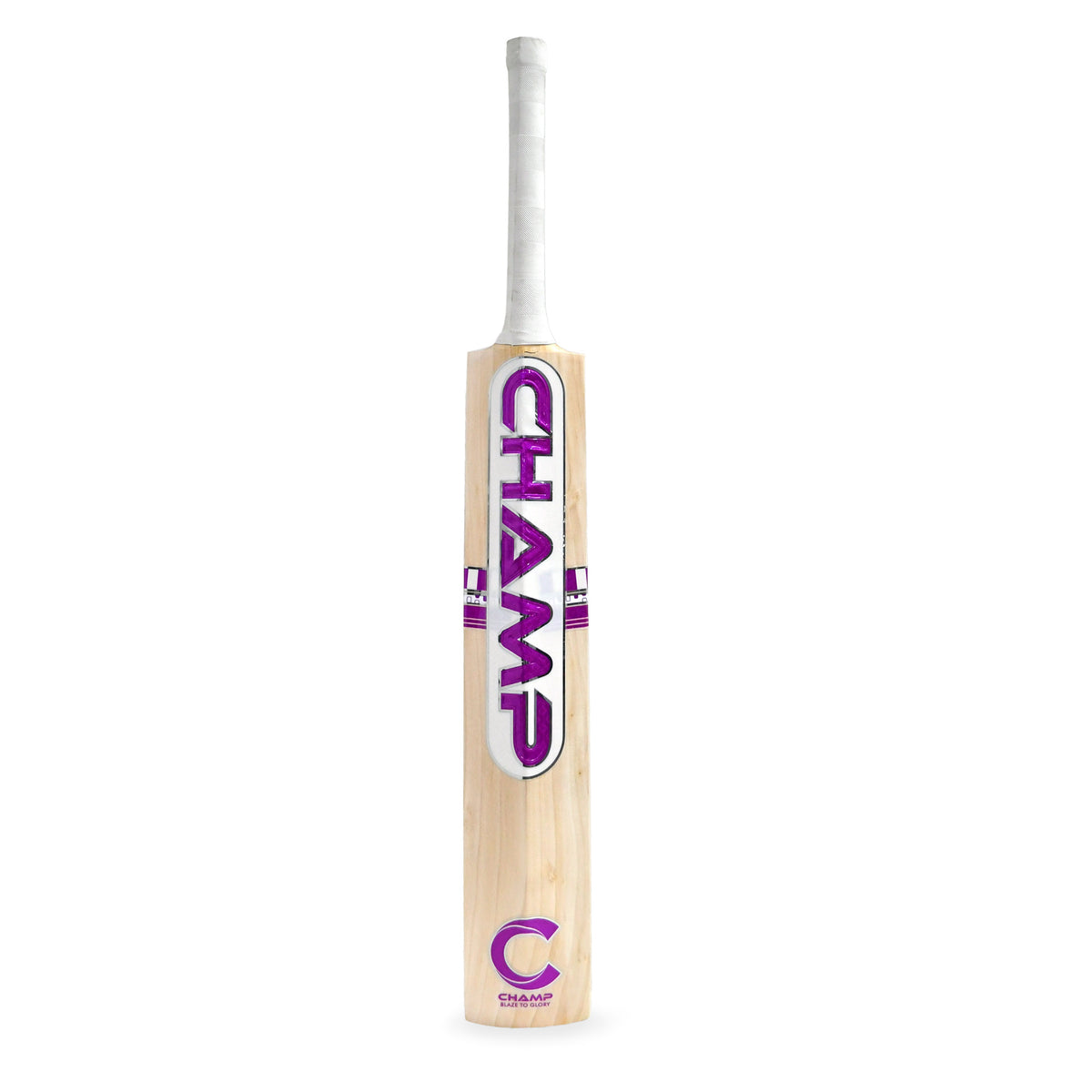 Champ Test Pro 1.0 English Willow Cricket Bat - Size 5 - Purple