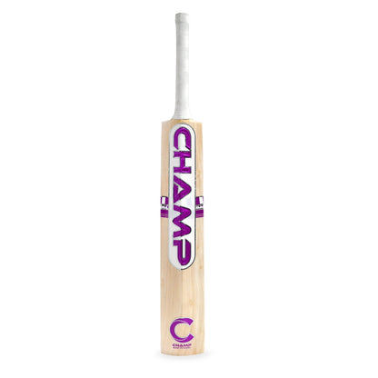 Champ Test Pro 1.0 English Willow Cricket Bat - Size 5 - Purple