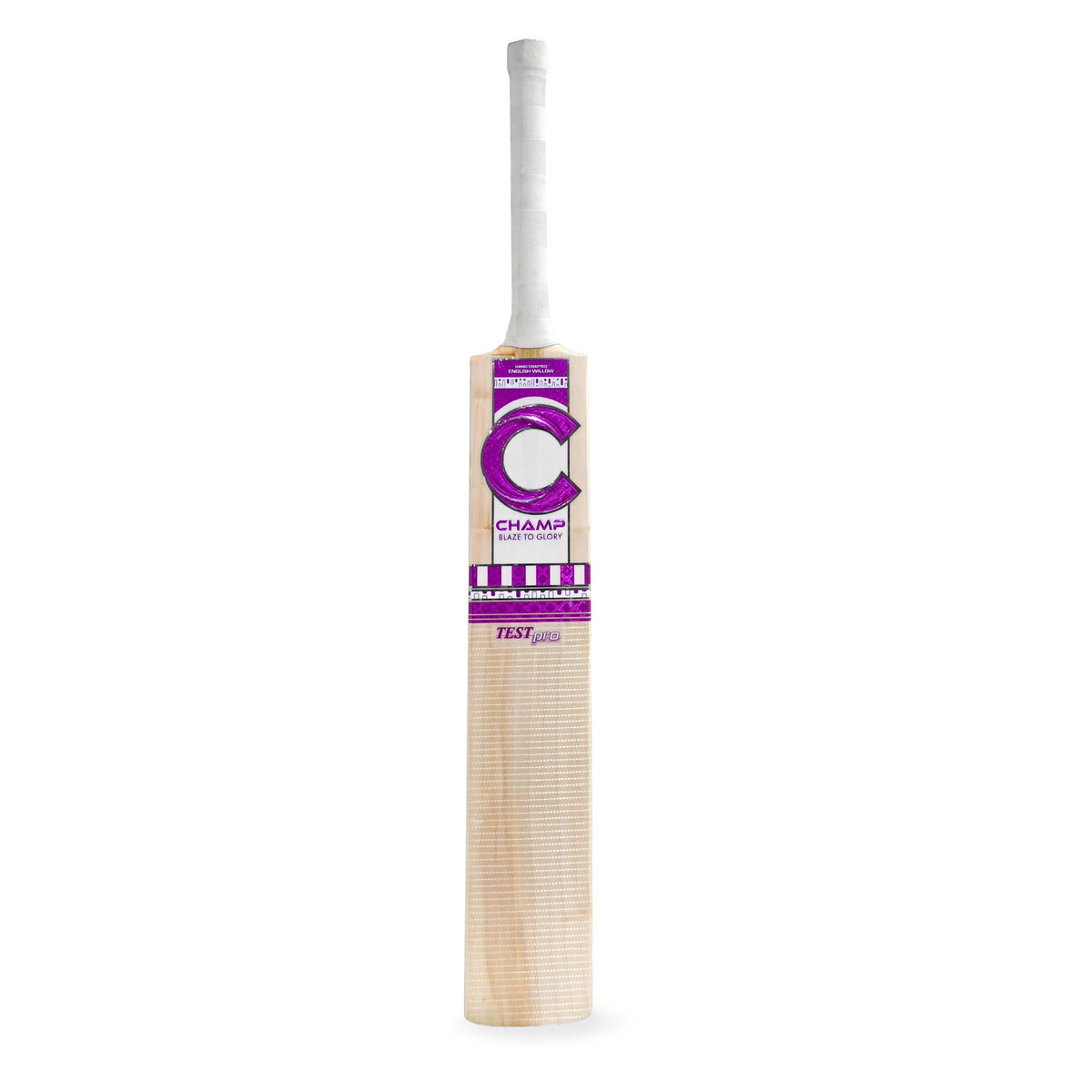 Champ Test Pro 1.0 English Willow Cricket Bat - Size 5 - Purple