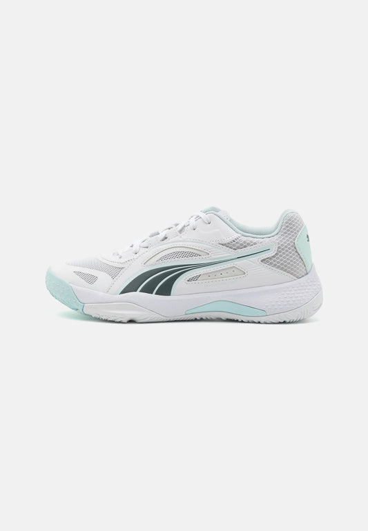 Puma Solarstrike II Indoor/Court Shoes - White Shadow Grey Nitro Blue