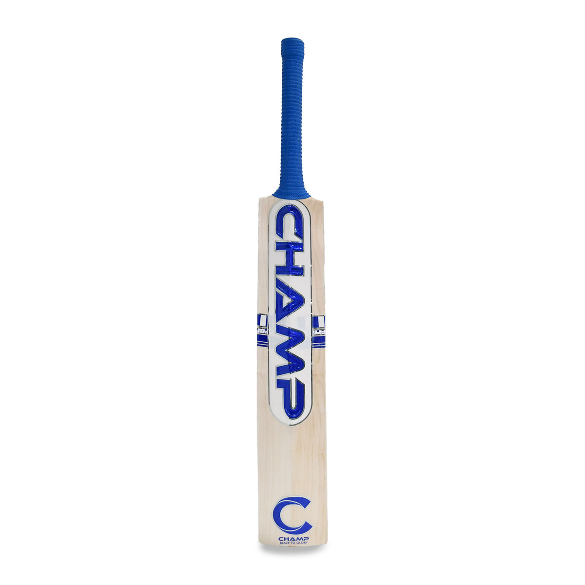 Champ Test Lite English Willow Cricket Bat - Size Harrow - Royal Blue