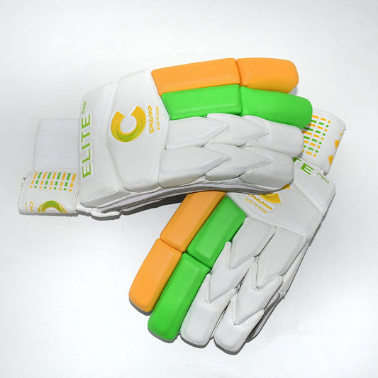 Champ ELITE Pro 1.0 Batting Gloves - Yellow and Green - Adult - Academy
