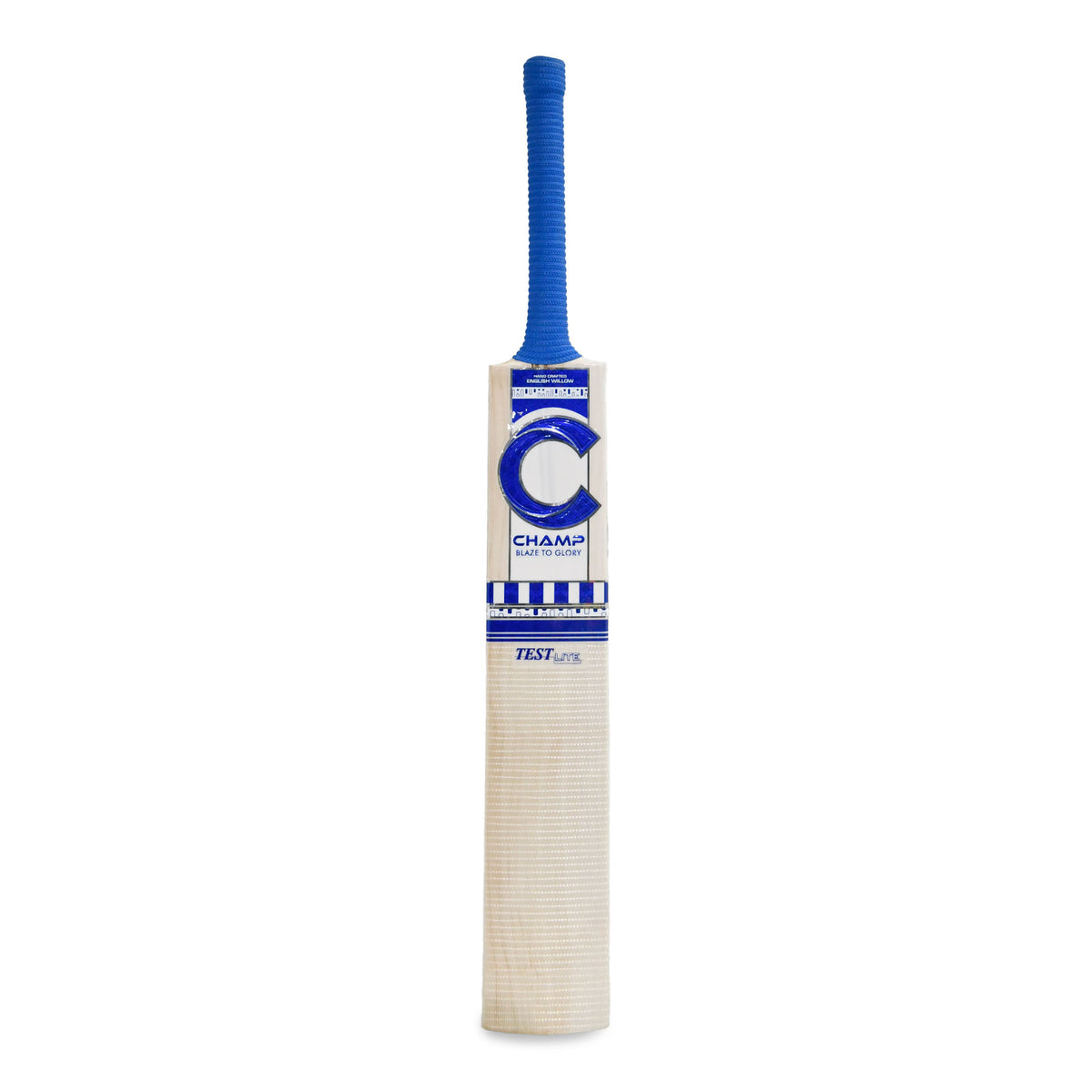 Champ Test Lite English Willow Cricket Bat - Size Harrow - Royal Blue
