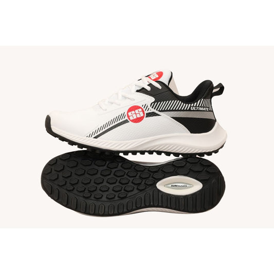 SS Ultimate Cricket Shoes Rubbers - Black and White