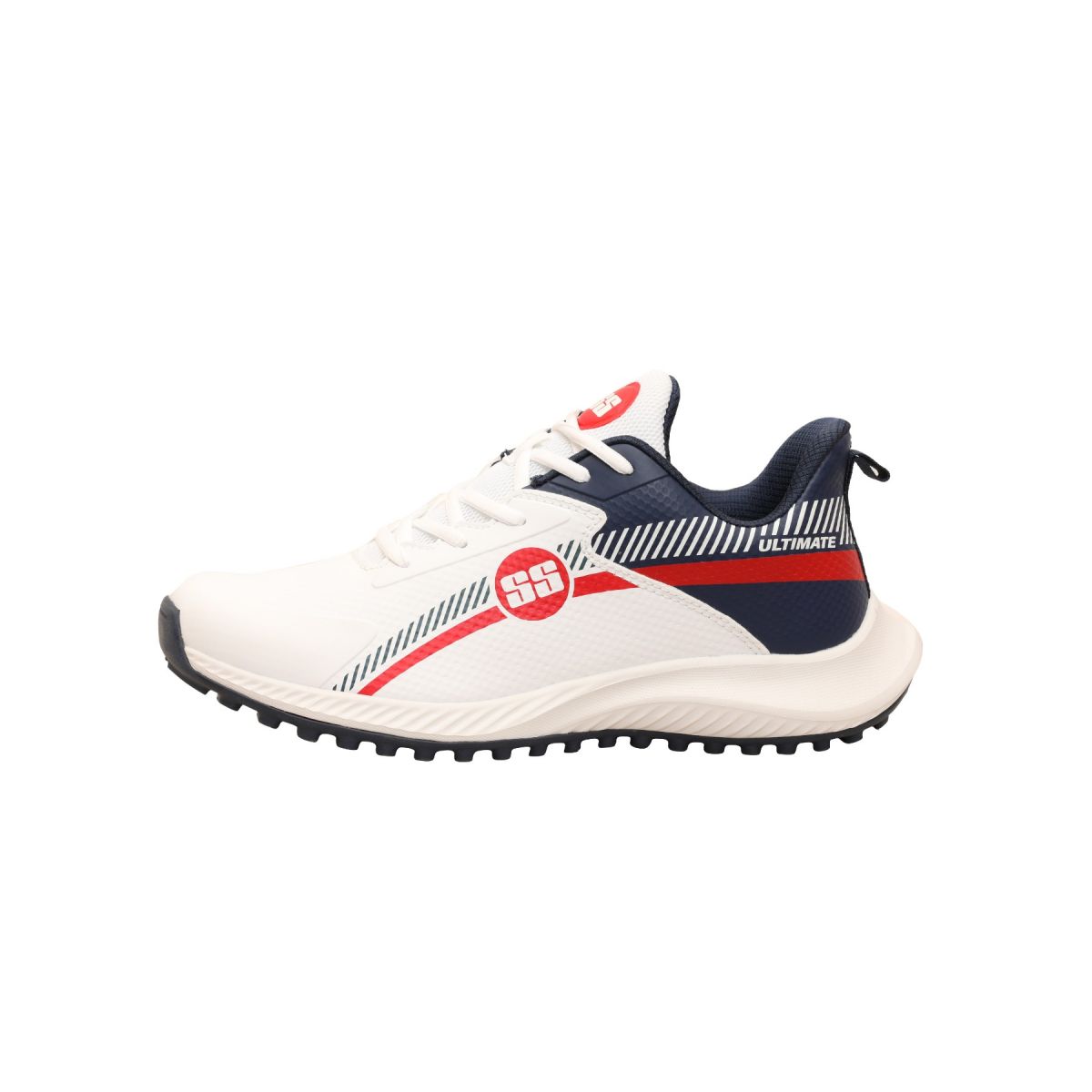 SS Ultimate Cricket Shoes Rubbers - Navy Blue and red